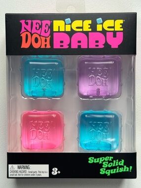NeeDoh Nice Ice Baby Cubes Squishy TikTok Viral blue pink purple SHIPS TODAY!